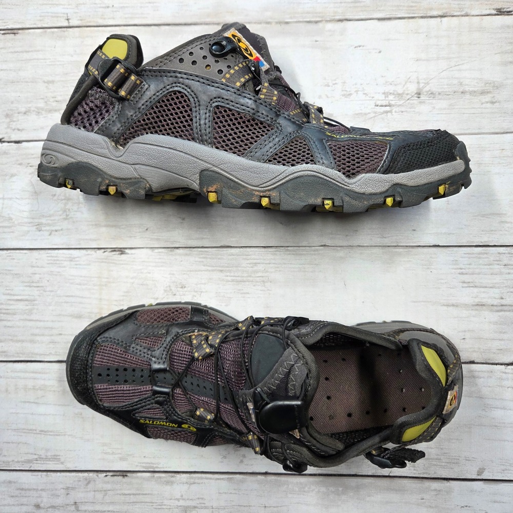 Salomon Water Shoes Mens 8.5 Black Techamphibian 873083 Hiking Trail Sandal